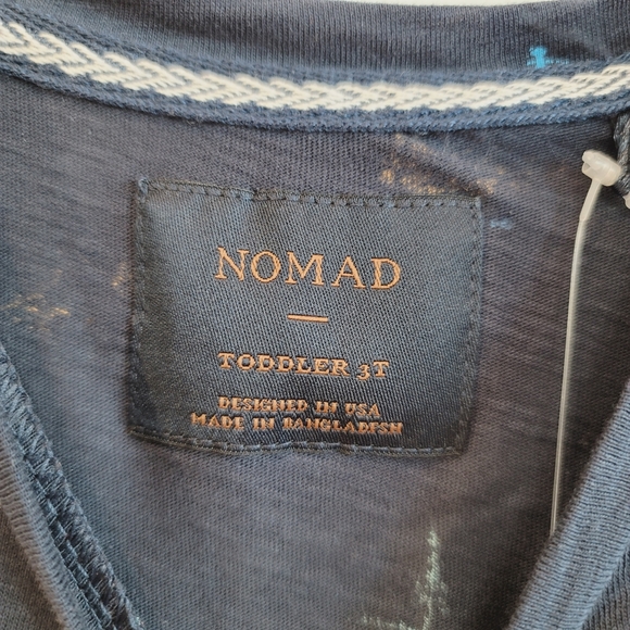 NWT Nomad Navy Blue Printed Short Sleeves Tee Toddler's Size 3T - Picture 7 of 11